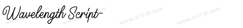 Wavelength Script字体转换